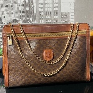 Authentic CELINE Macadam Clutch/Wristlet Bag